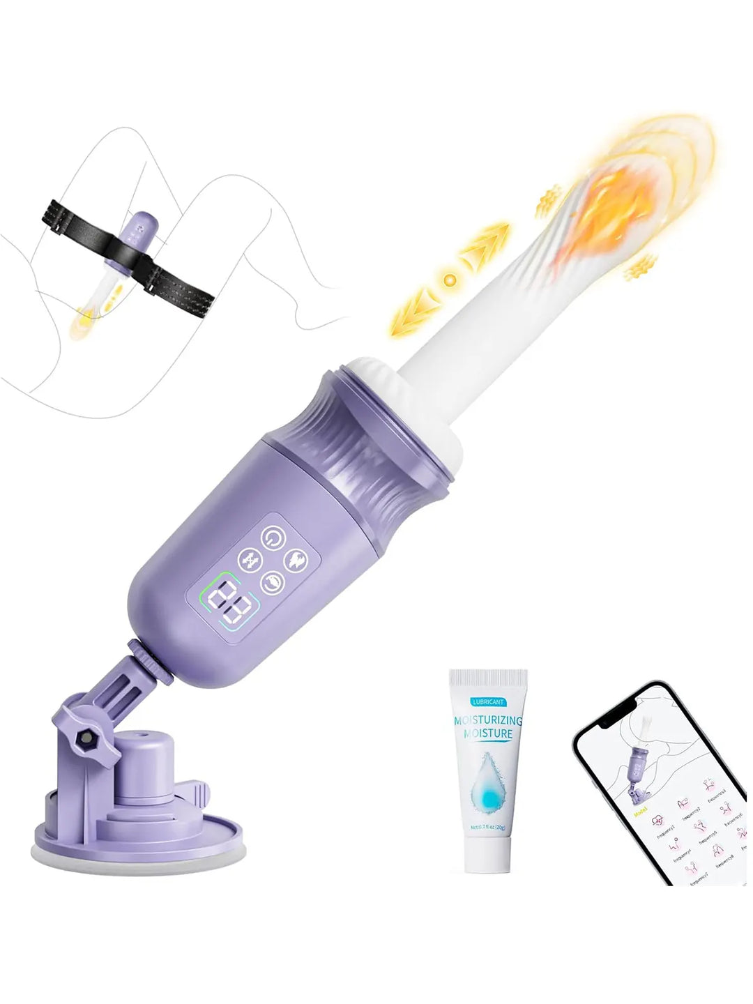 Amora - 11" x 2" APP Control Dildo Machine