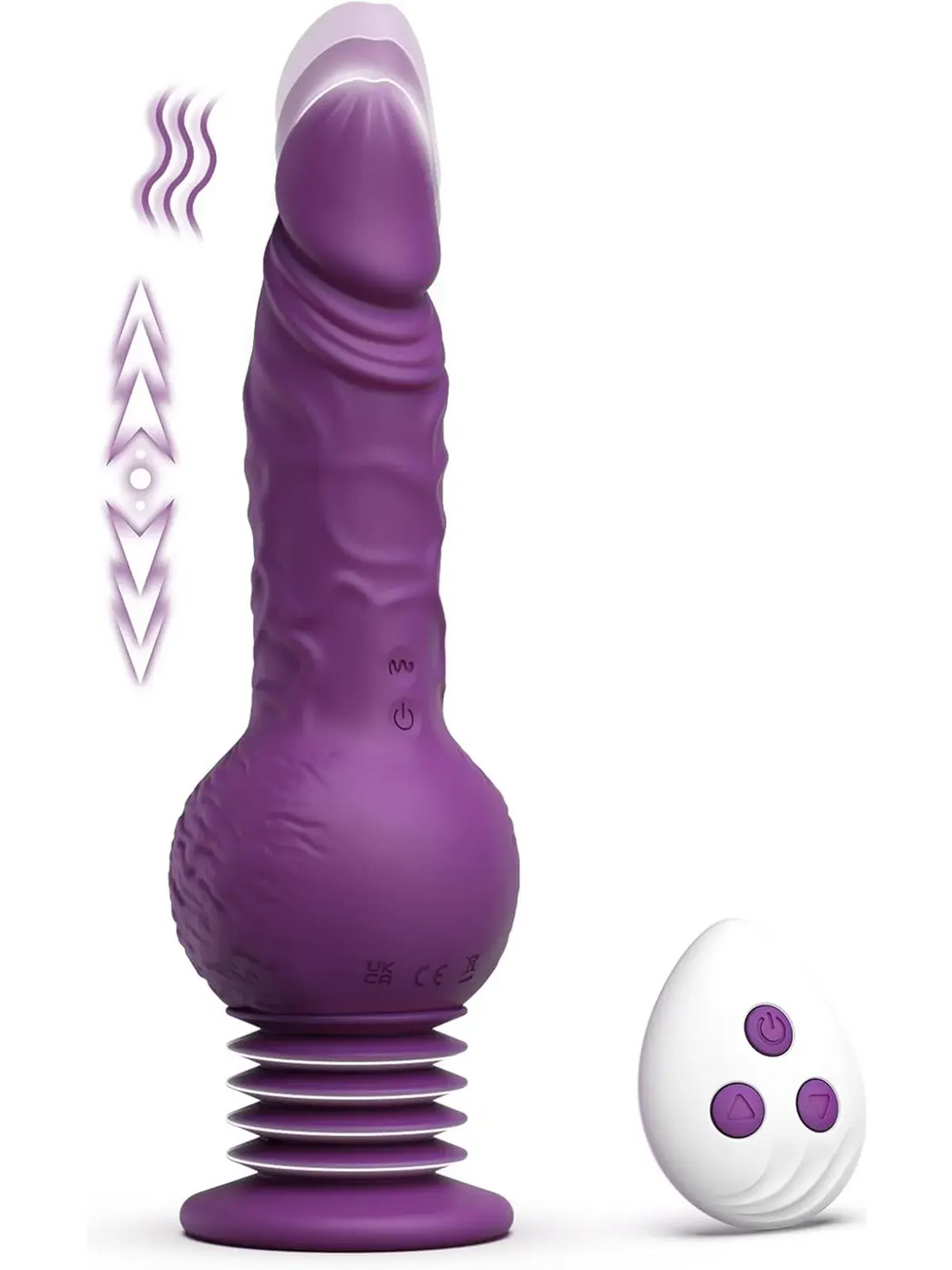 Velin 9.29" Realistic Silicone Thrusting Suction Cup Dildo