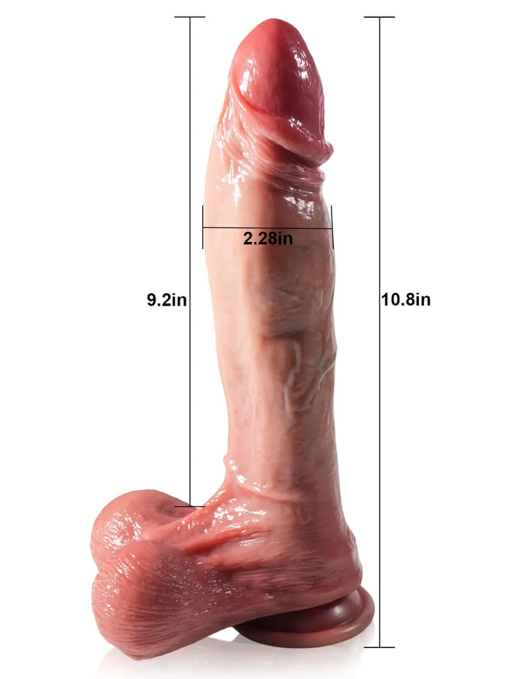 Numa 10" x 2.2" Huge Vibrating Thrusting Dildo