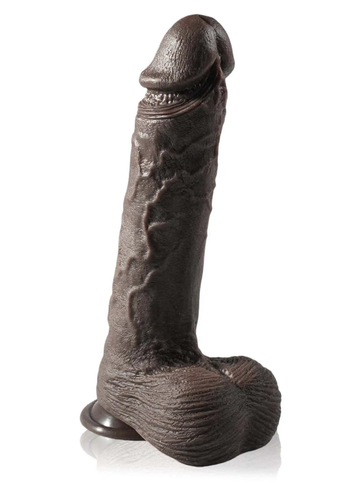 Axel 10" x 1.9" Black Big Vibrating Thrusting Dildo