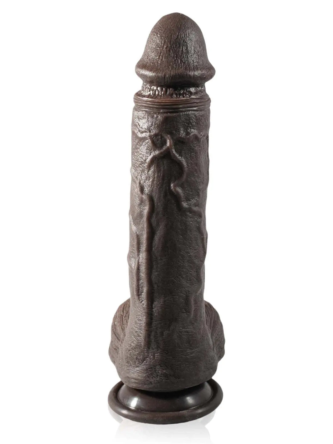 Axel 10" x 1.9" Black Big Vibrating Thrusting Dildo