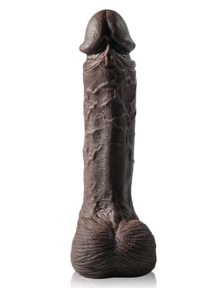 Axel 10" x 1.9" Black Big Vibrating Thrusting Dildo