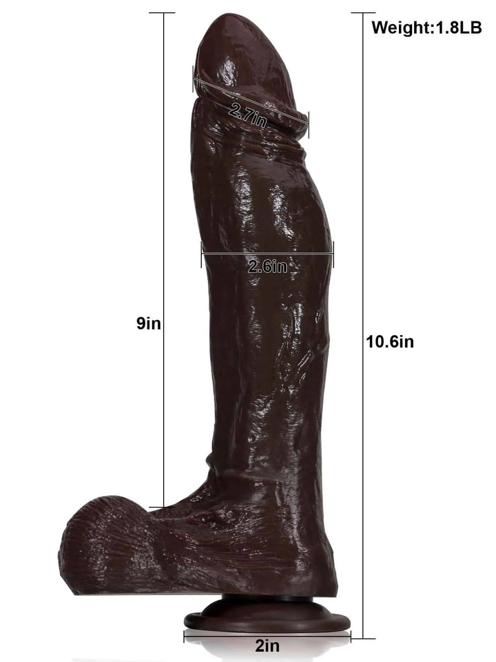 Tempt 10" x 2.2" Realistic Thrusting Swing Vibrating Dildo