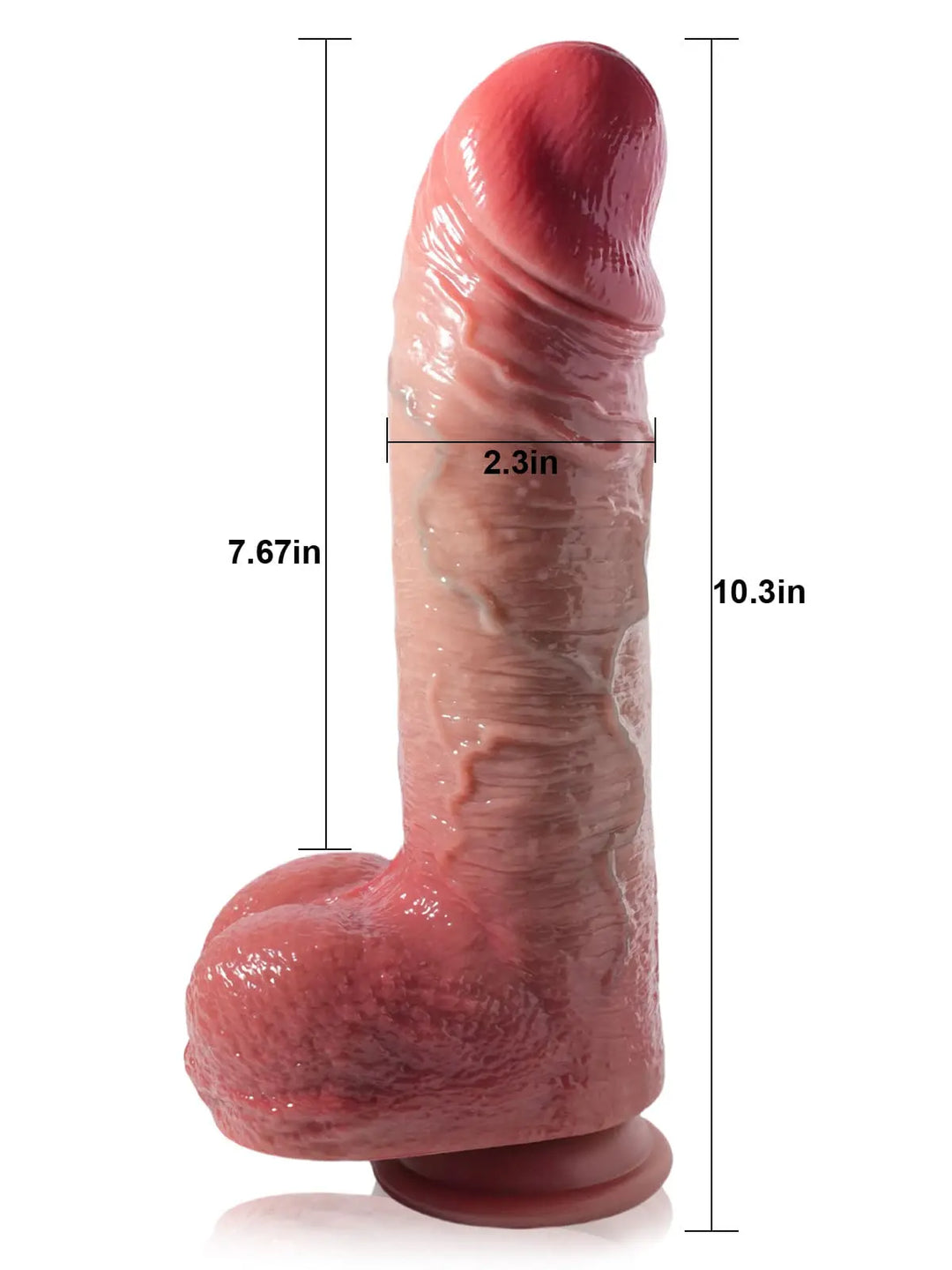 Forge 10" x 2.3" Thick Realistic Vibrating Thrusting Dildo