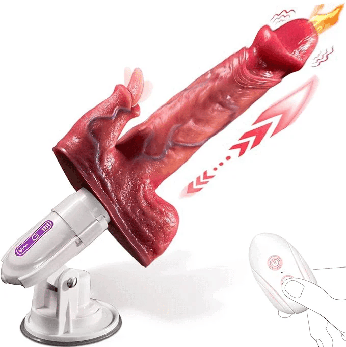 Nova 6.5" x 3.7" Hands-Free Thrusting Machine Dildo