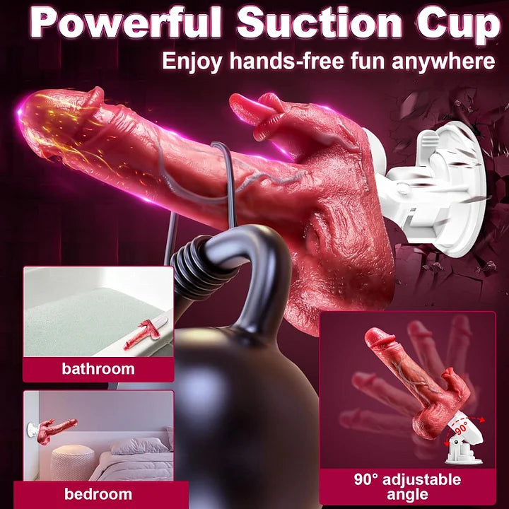 Nova 6.5" x 3.7" Hands-Free Thrusting Machine Dildo