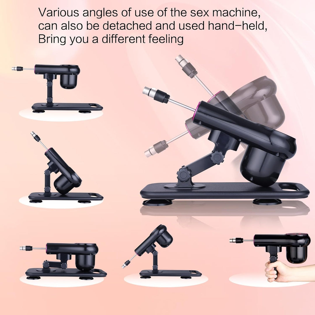 7-in-1 Automatic Thrusting Sex Machine with 7 Attachments