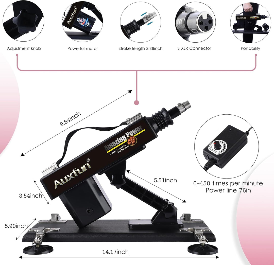 7-in-1 Thrusting Sex Machine for Couples & Solo Play with 7 Attachments