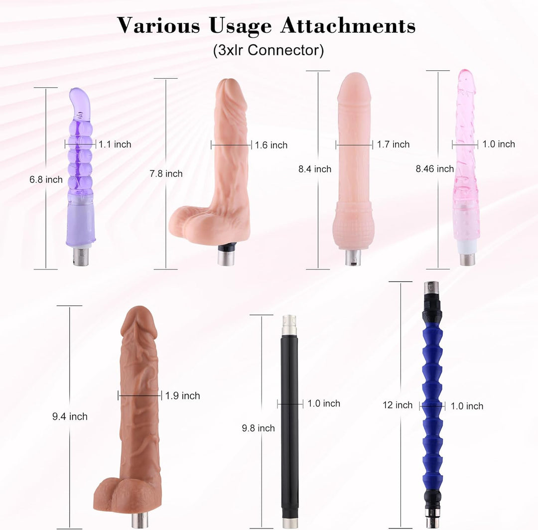 7-in-1 Thrusting Sex Machine for Couples & Solo Play with 7 Attachments