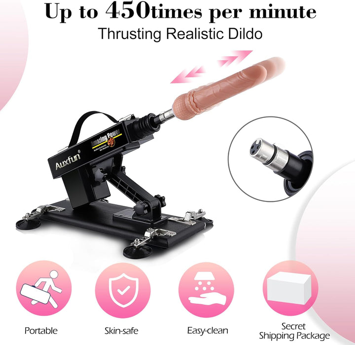 7-in-1 Thrusting Sex Machine for Couples & Solo Play with 7 Attachments