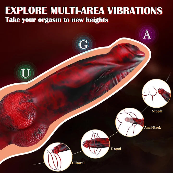 Kinkz 8.7" x 8.2" Fantasy Monster Thrusting Dildo