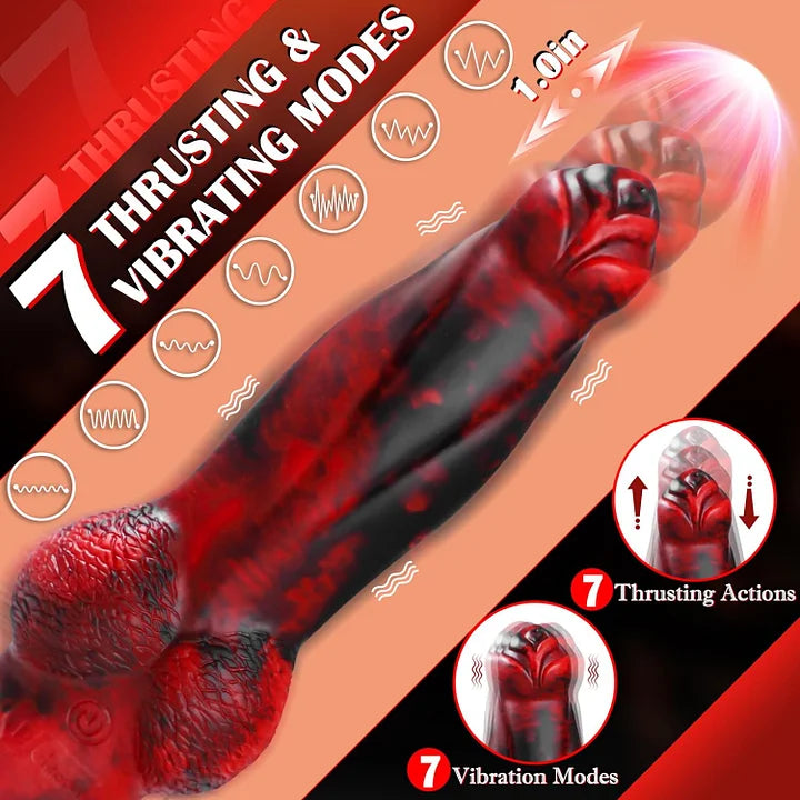 Kinkz 8.7" x 8.2" Fantasy Monster Thrusting Dildo