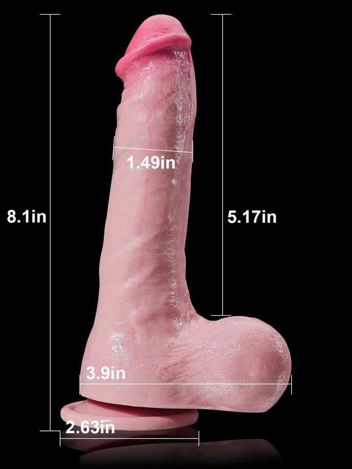 Zyro 8" x 1.5"Heating Pulsating Thrusting Dildo