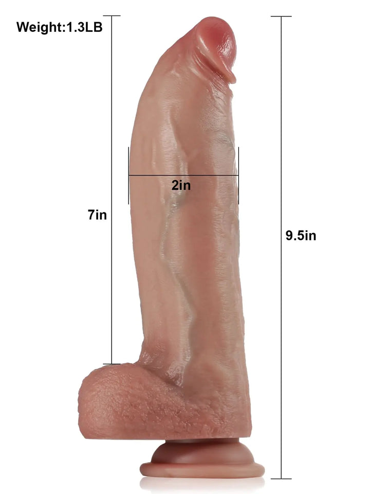 Blake 9.5" x 2" Thick Thrusting Pulsating Vibrating Heating Dildo