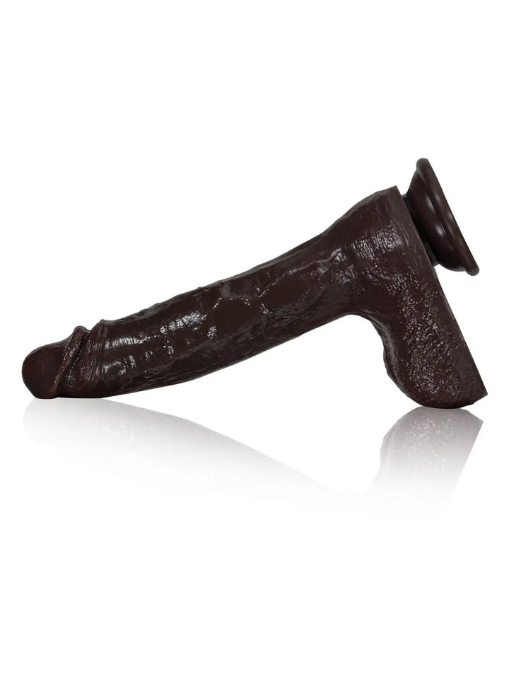 Blaze - 9.8" x 1.7" Thrusting Black Dildo