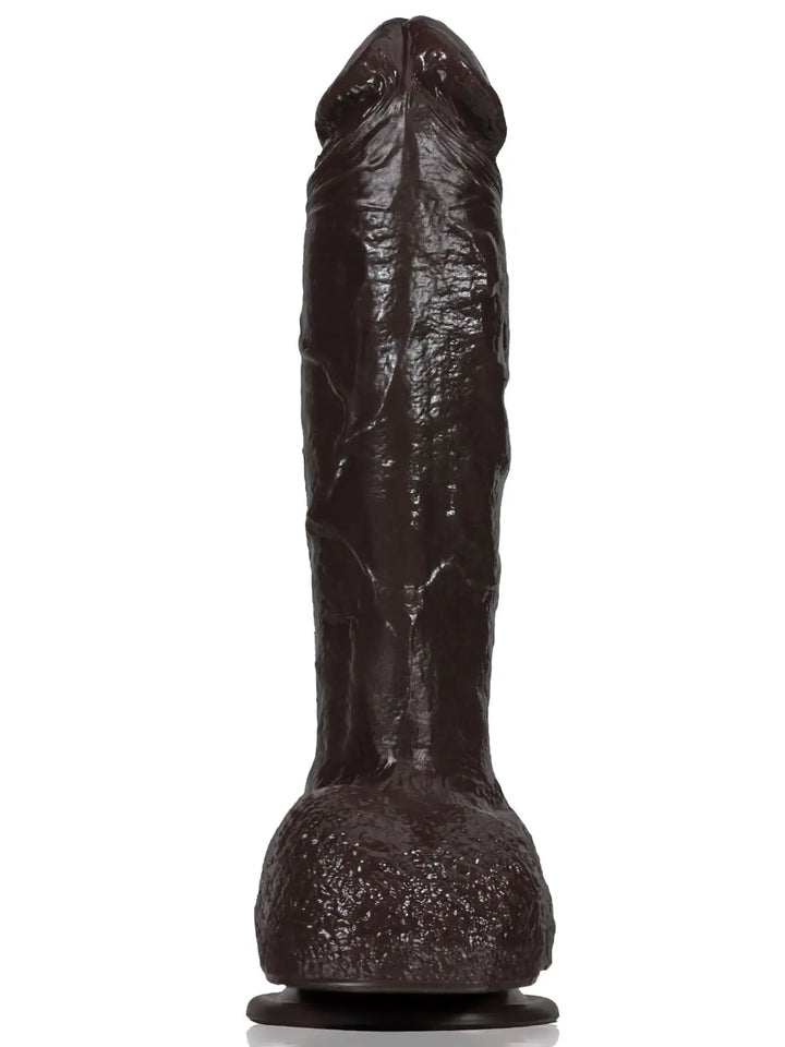 Blaze - 9.8" x 1.7" Thrusting Black Dildo