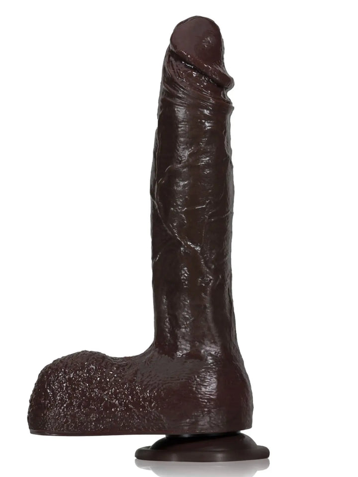 Blaze - 9.8" x 1.7" Thrusting Black Dildo