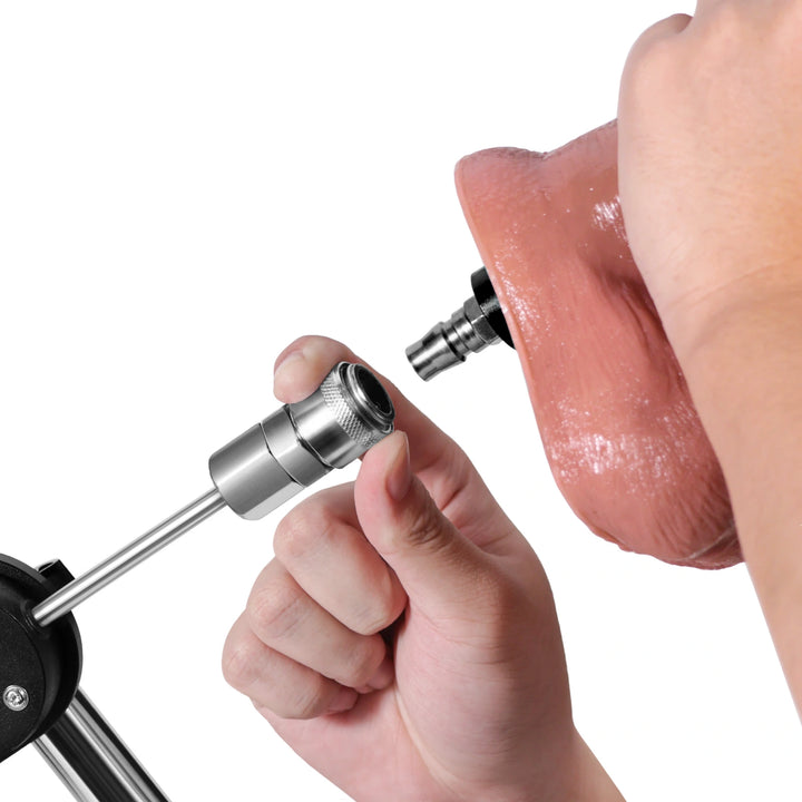 Premium Metal Thrusting Sex Machine with Wired Remote & Suction Base（Equipped with Realdick dildo）