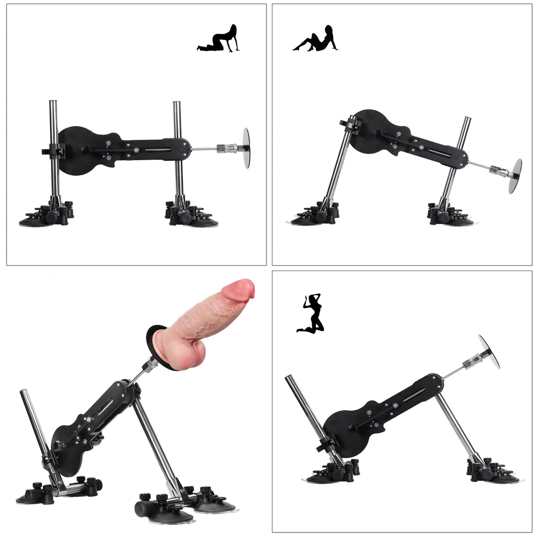 Premium Metal Thrusting Sex Machine with Wired Remote & Suction Base（Equipped with Realdick dildo）