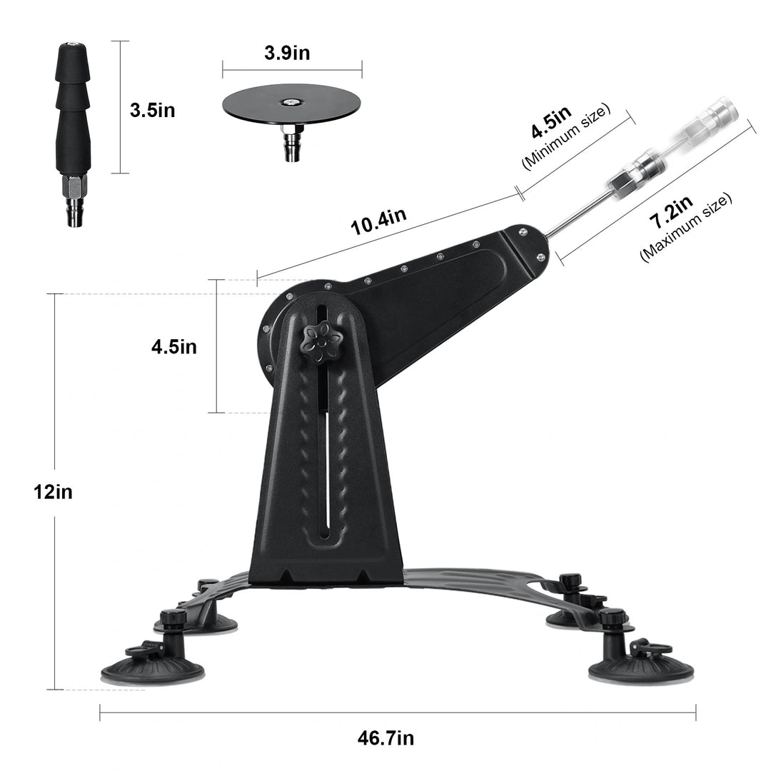 Premium Thrusting Sex Machine with Wired Remote & Full Dildo Attachments