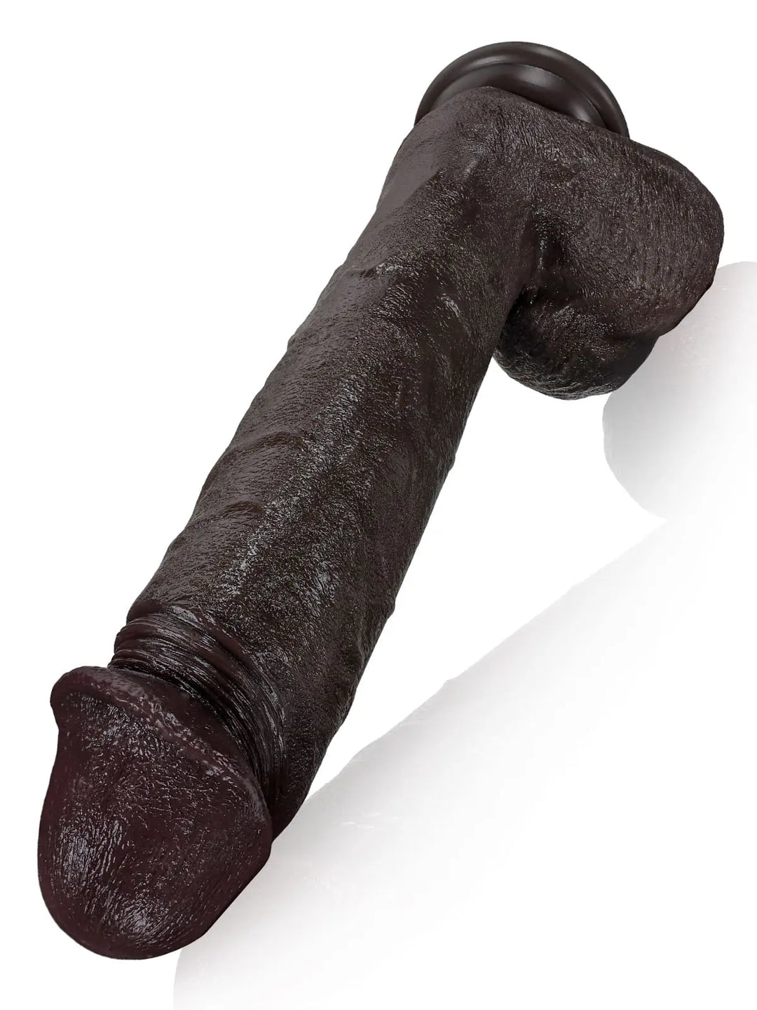 Flair 11.29" x 1.88" Huge Black Pulsating Dildo