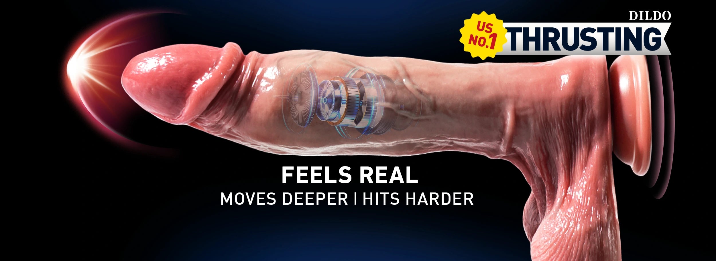 Thrusting Thick Dildo | Full Feeling & Intense Stimulation   ThrustingDildoHub