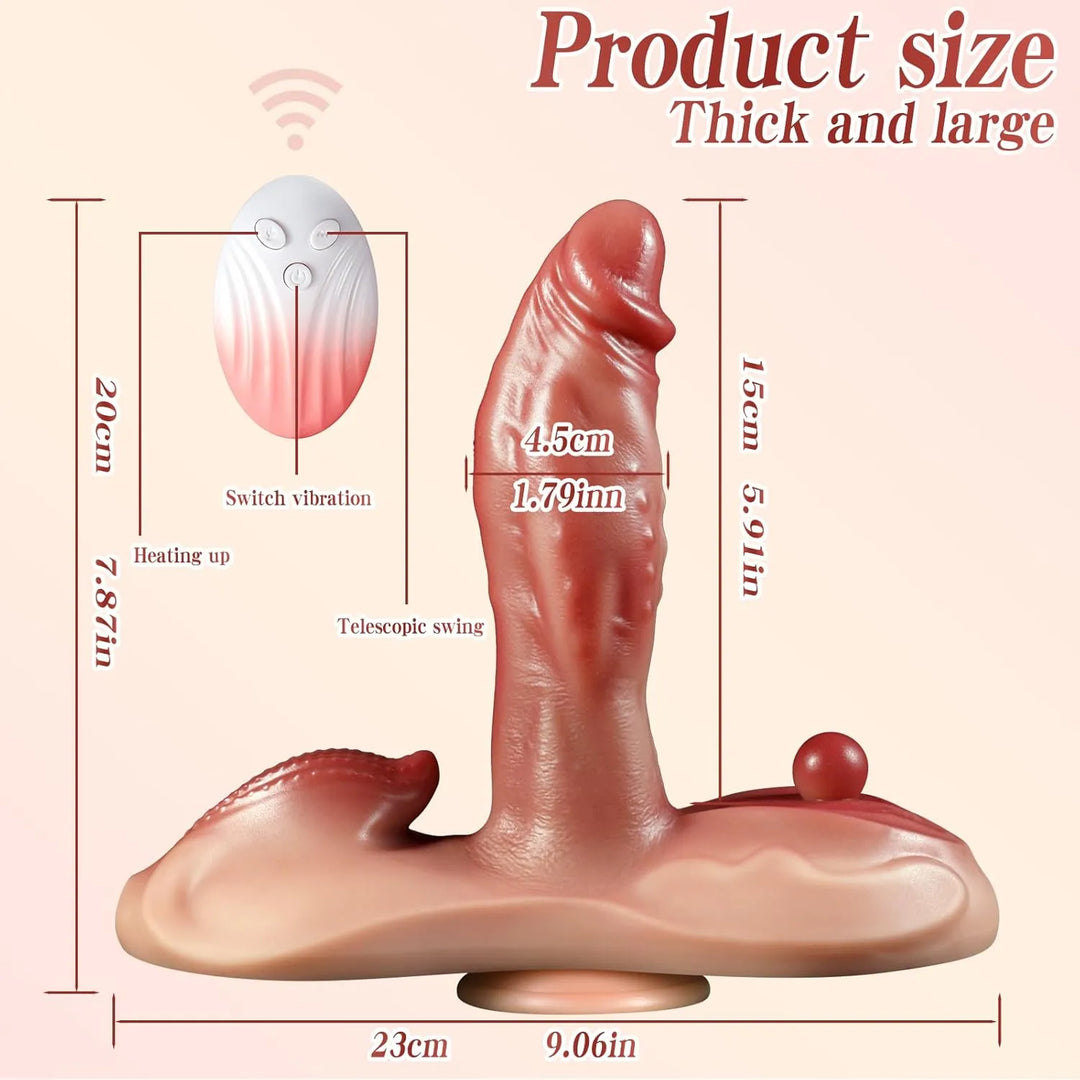 Greta Vibrating & Heated  & Thrusting Dildo - Suction Cup
